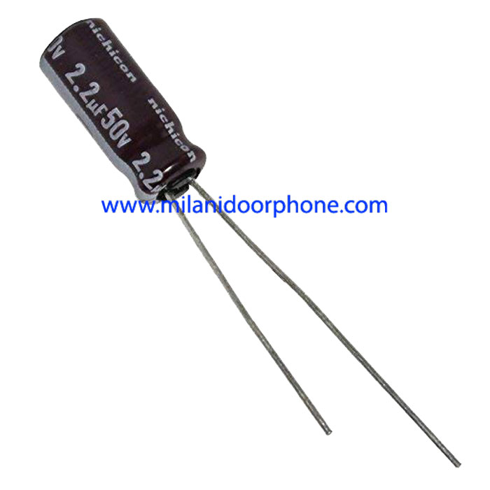 خازن 2.2 میکرو فاراد 50 ولت | Capacitor 2.2 micro farads 50 volts